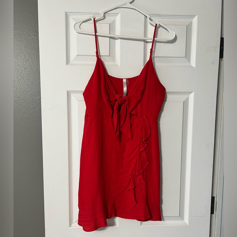 Red Dress Boutique front tie red dress